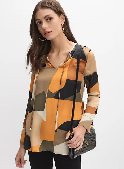 Joseph Ribkoff - Geometric Long Sleeve Blouse