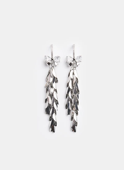 Boucles d'oreilles pendantes en feuilles