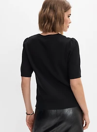Pull floral en jacquard