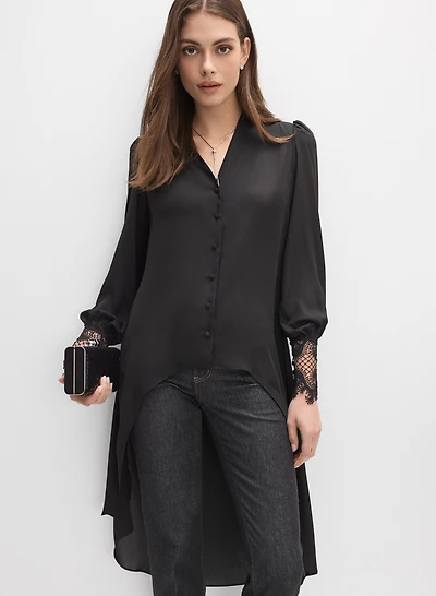 High-Low Hem Blouse