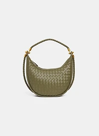 Sac en demi-lune à effet tressé