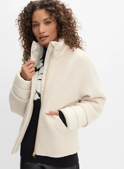 Boiled Wool-Blend Coat