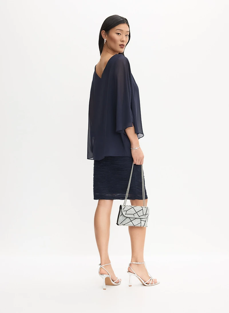 Joseph Ribkoff - Chiffon Overlay Dress