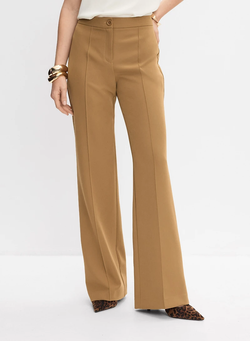 Bi-Stretch Flare-Leg Pants
