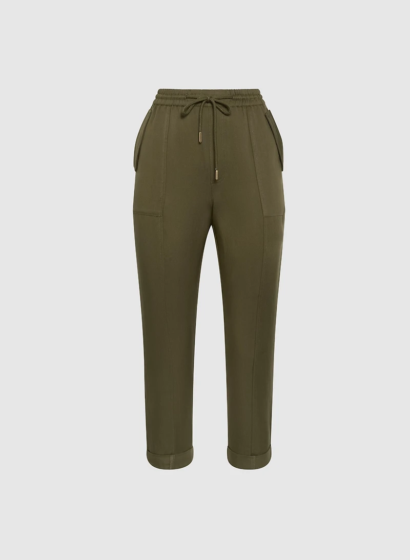 Pull-On Drawstring Capris