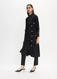 Long Tweed Cardigan