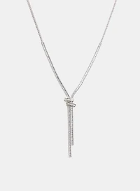 Collier en Y à baguettes de cristaux