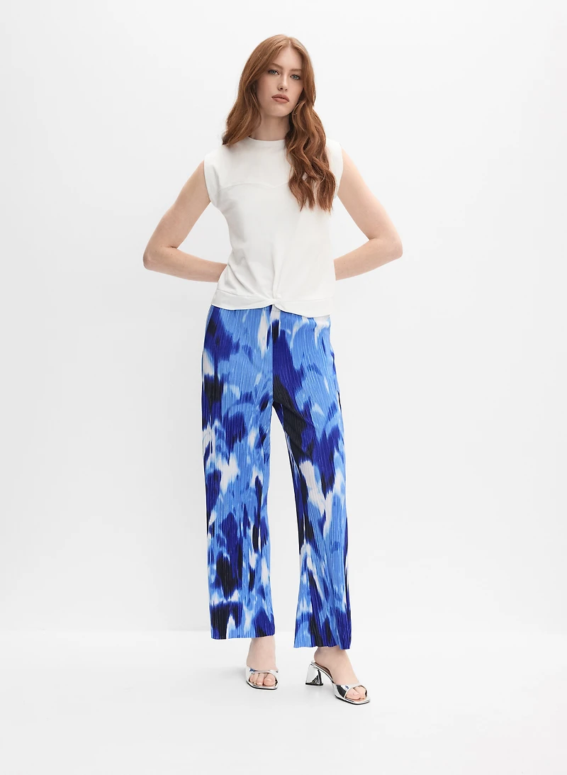 Joseph Ribkoff - Abstract Plissé Pants