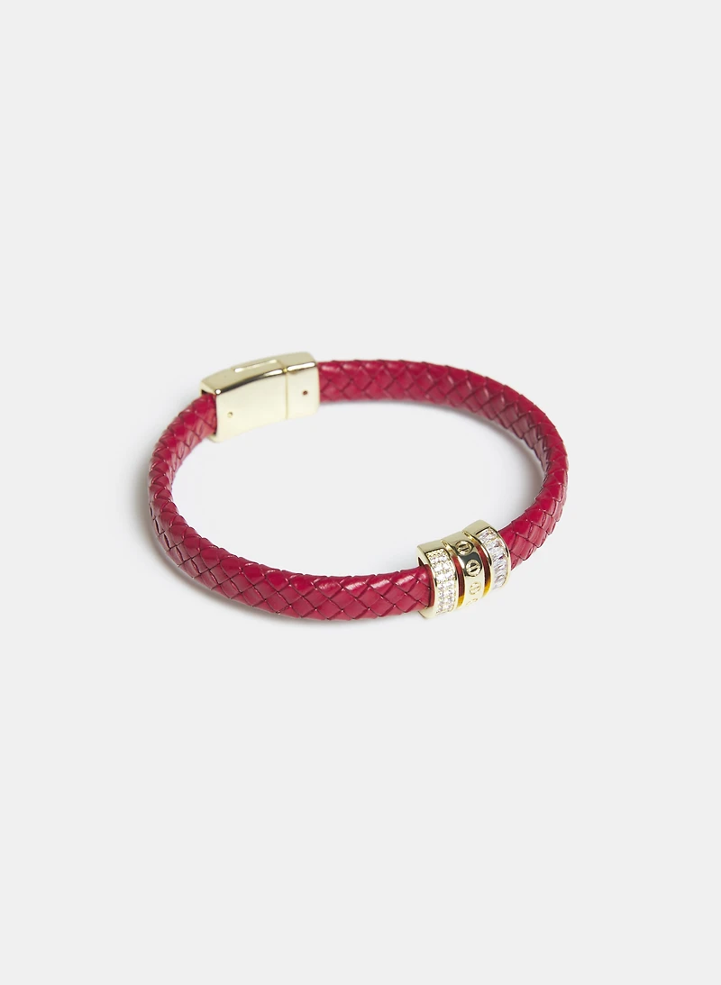 Bracelet tressé en cuir végane
