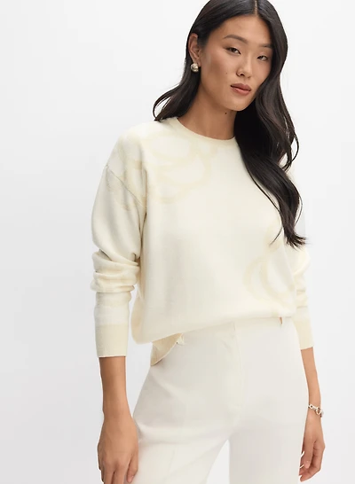 Tonal Metallic Sweater