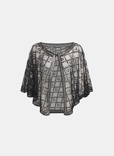 Sequined Geometric Shawl