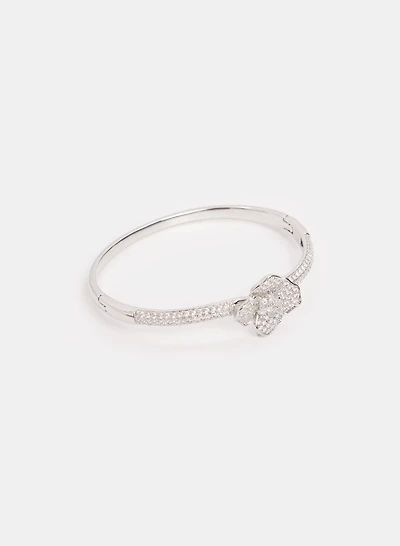 Floral Pave Crystal Bracelet