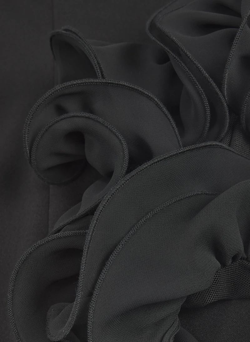 Spiral Flounce Cuff Dress