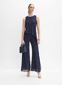 Asymmetric Chiffon Jumpsuit