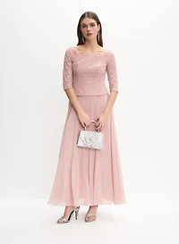 Alex Evenings - Robe en dentelle et chiffon