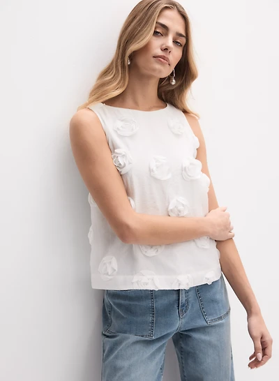 Joseph Ribkoff - Sleeveless Rosette Blouse