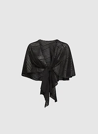 Foulard semi-transparent à rayures
