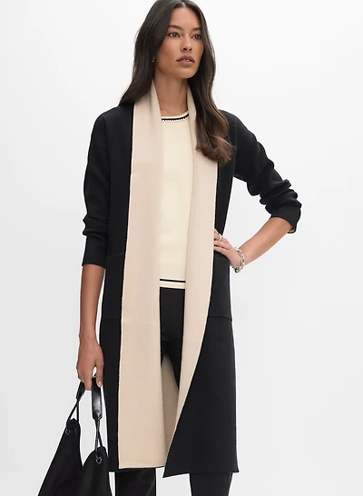 Cardigan long en tricot