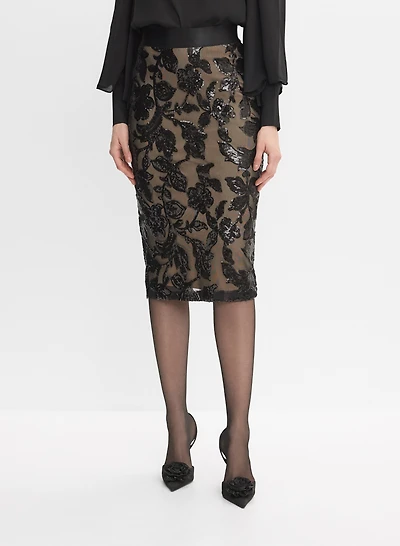 Joseph Ribkoff - Embroidered Floral Skirt