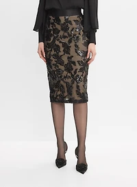 Joseph Ribkoff - Embroidered Floral Skirt