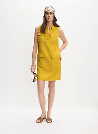Robe à poches appliquées