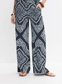 Paisley Wide-Leg Pants