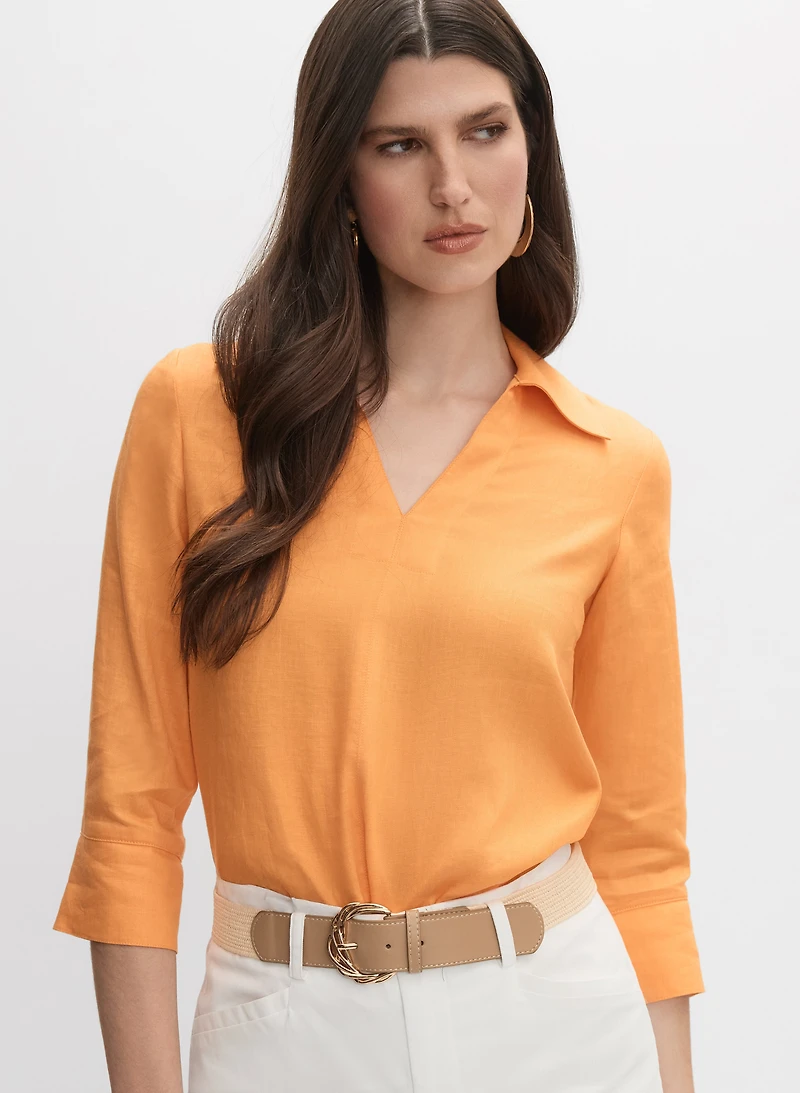 Joseph Ribkoff - Blouse col polo en lin