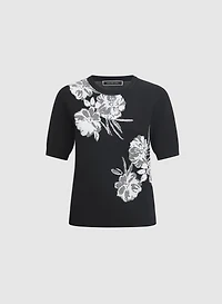 Floral Jacquard Sweater