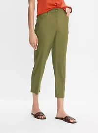 Linen-Blend Capris