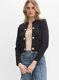 Veste boutonnée sans col