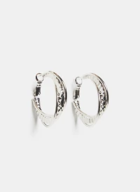 Boucles d'oreilles en anneaux entrelacés