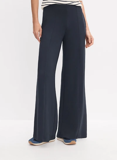 Pinched Seam Wide-Leg Pants