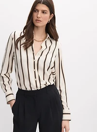 Chemisier boutonné à rayures
