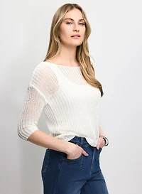3/4 Sleeve Knit Sweater