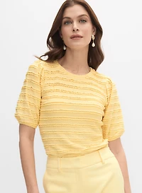 Lace Puff Sleeve Top