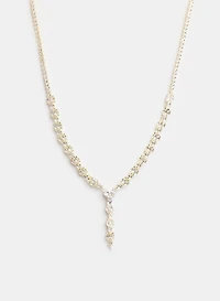 Collier en Y à zircons cubiques