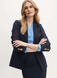 Blazer à col crant