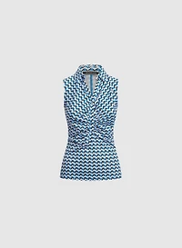 Sleeveless Geometric Top