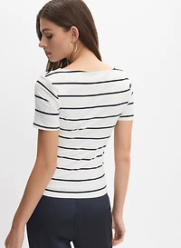 Stripe Rib Knit Top