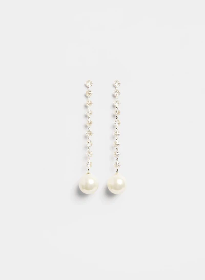 Boucles d'oreilles linéaires à perles