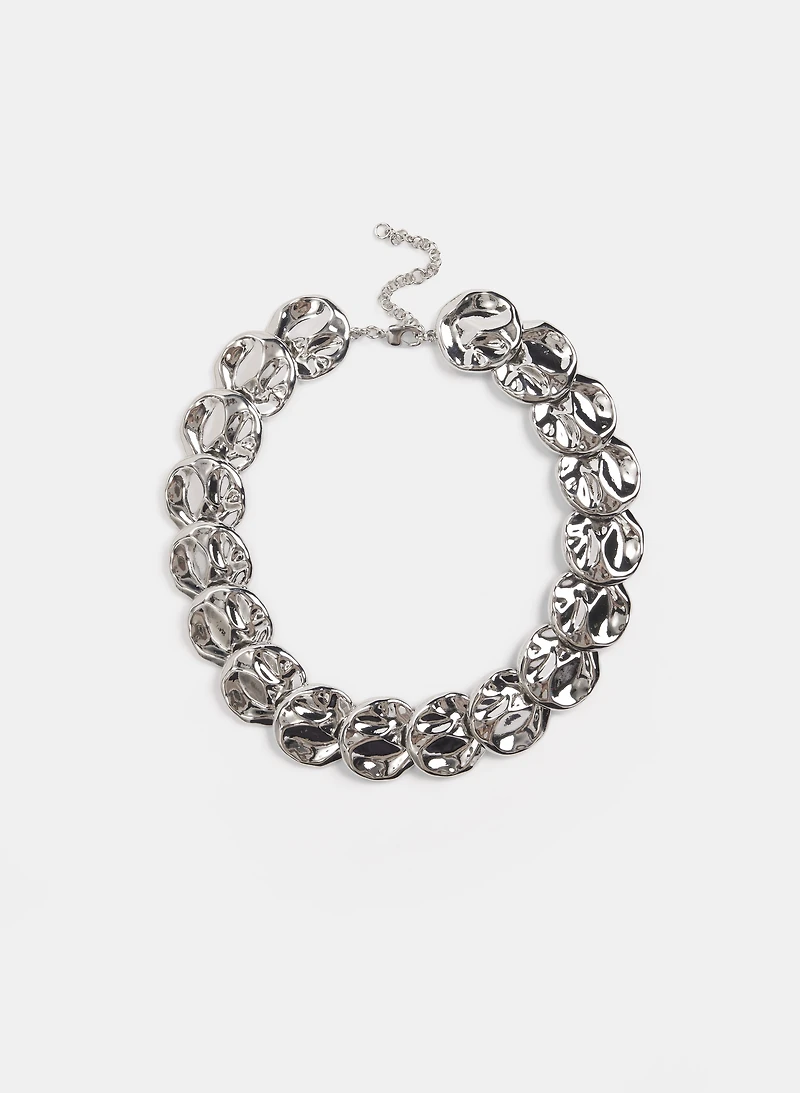 Metal Disc Necklace