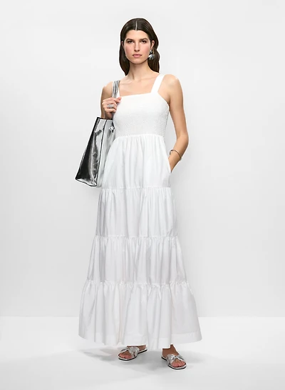 Tiered Cotton Maxi Dress