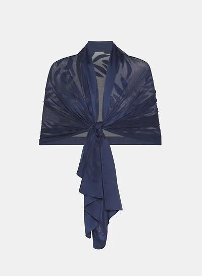 Jacquard Leaf Scarf