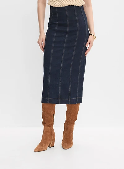 Joseph Ribkoff - Denim Midi Skirt