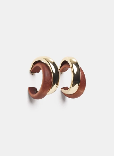 Boucles d'oreilles à anneaux doubles