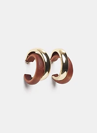 Boucles d'oreilles à anneaux doubles