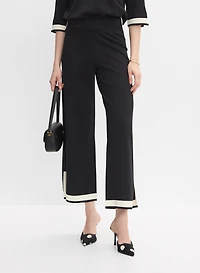 Joseph Ribkoff - Contrast Trim Wide-Leg Pants