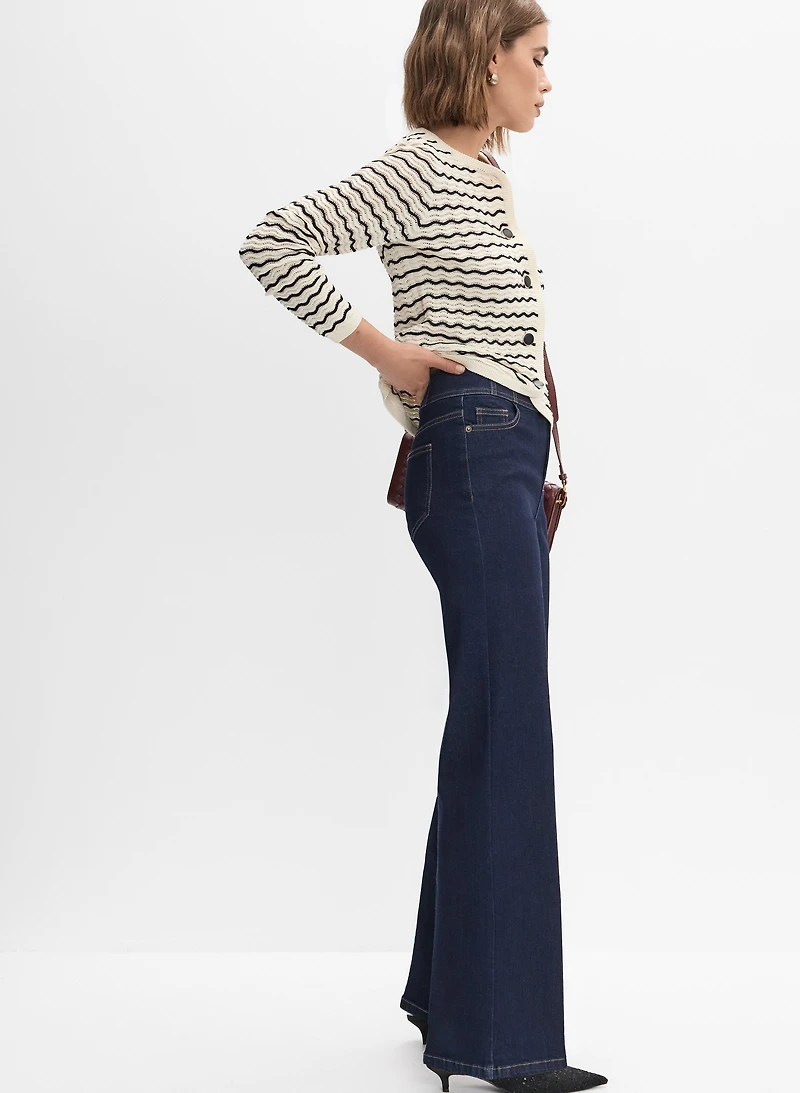 Jean structuré à double boutons