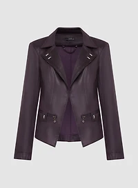 Vex - Stud Detail Faux Suede Jacket