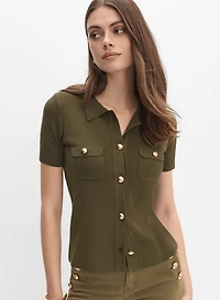 Knit Polo Top